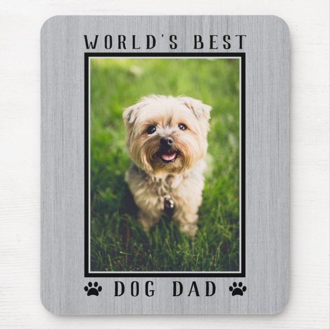 Mousepad Melhores Impressões de Pata de Papai Cachorro do M (Frente)