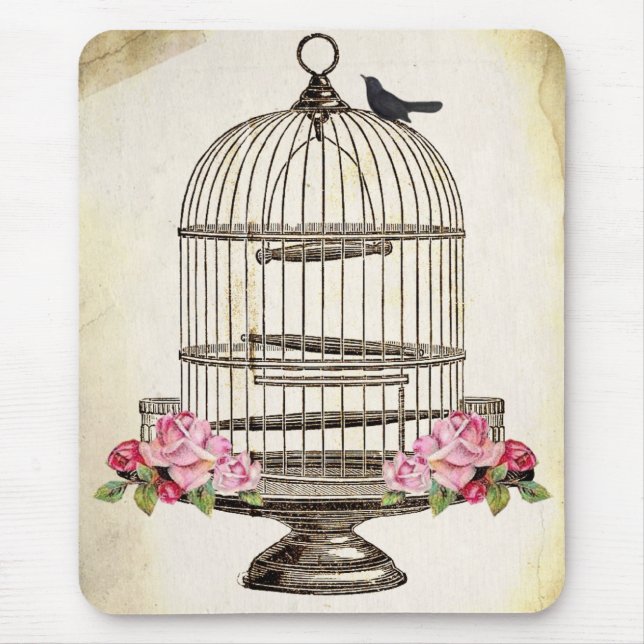 Mousepad Melro bonito de assento no BiRDCaGe (Frente)