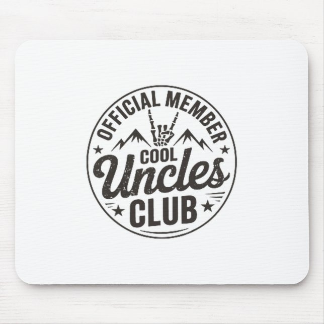 Mousepad Member Cool Uncles Club Funny Uncle Father's Day  (Frente)