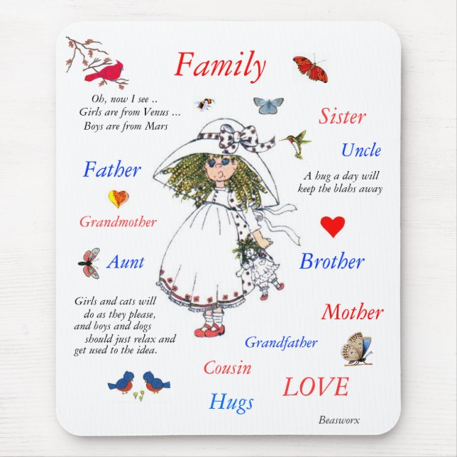 Mousepad Membros da família (Frente)