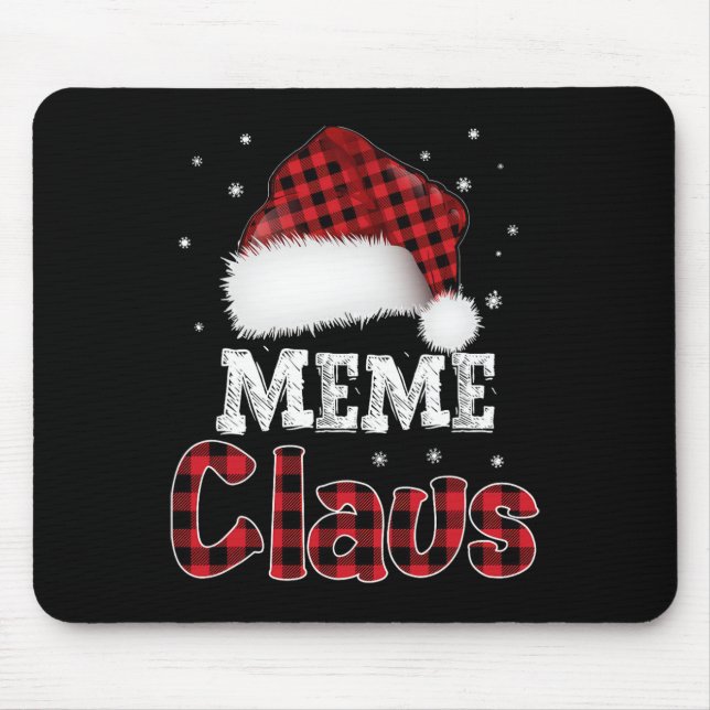 Mousepad Meme Claus Christmas Red Xadrez Pajama Match (Frente)