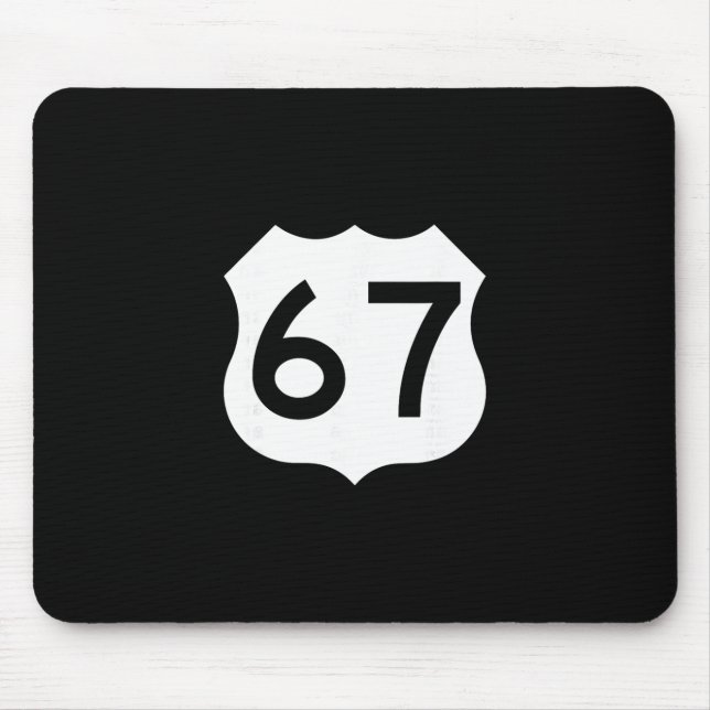 Mousepad Meme da Placa da Rota 67 Seis Sete  (Frente)