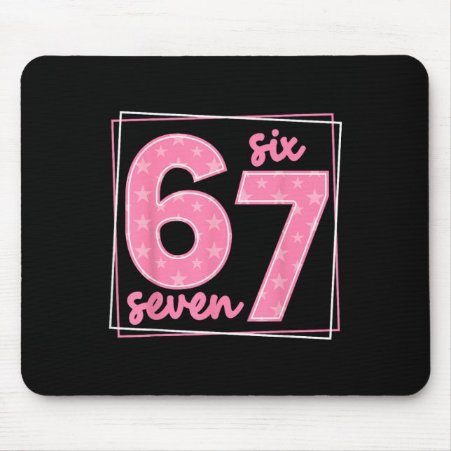 Mousepad Meme de aniversário engraçado número 67 67 (Frente)