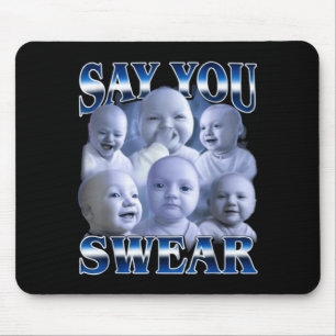 Mousepad Meme de Bebê Ai Engraçado Meme de Xingamento