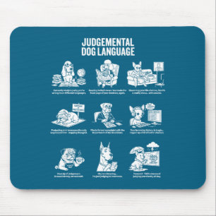 Mousepad Meme de Cachorro Linguagem Judiciosa Engraçado