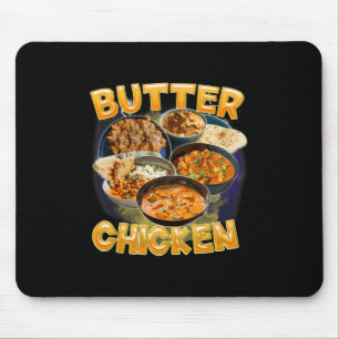 Mousepad Meme de Frango com Manteiga Comida Indiana Murgh M