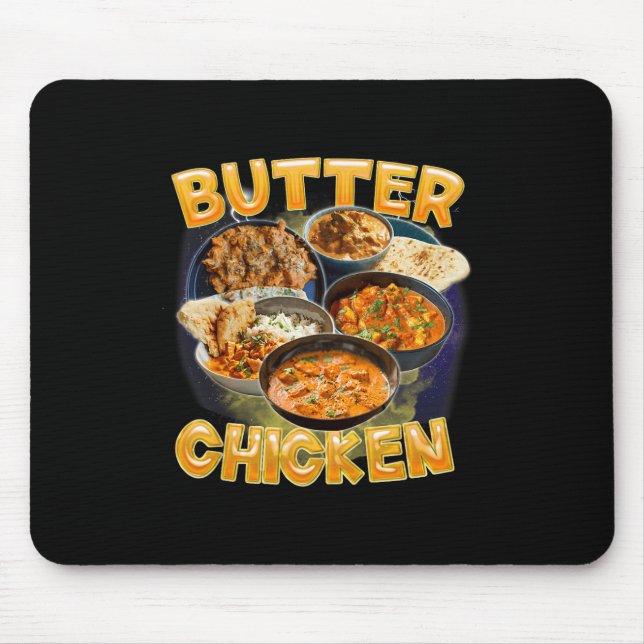 Mousepad Meme de Frango com Manteiga Comida Indiana Murgh M (Frente)