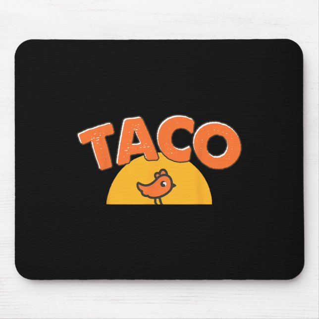Mousepad Meme de Frango Engraçado Tendo Taco na Moda Trump  (Frente)