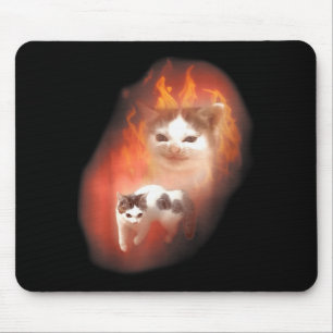 Mousepad Meme de Gato Bravo Humor Engraçado Amante de Gatin