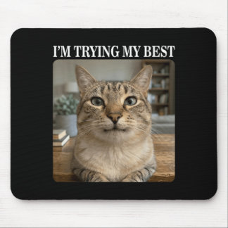 Mousepad Meme de Gato Chorando Engraçado para Homens Mulher