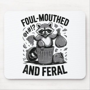 Mousepad Meme de Guaxinim Feral e Malcriado Divertido