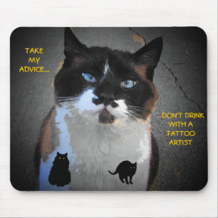 Mousepad Meme de Não Beber e Fazer Tatuagens