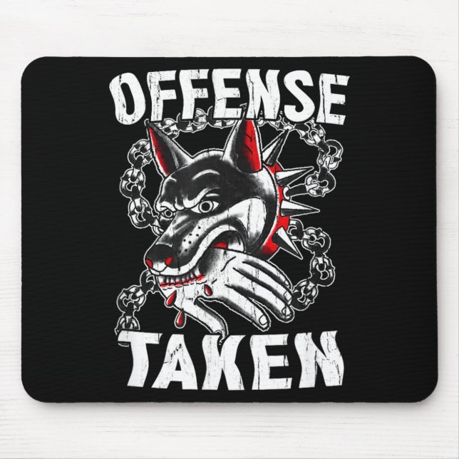 Mousepad Meme de Ofensa Levada Cachorro Engraçado Halloween (Frente)