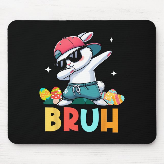 Mousepad Meme de Páscoa do Coelho Engraçado Ovos Adolescent (Frente)