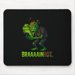 Mousepad Meme Divertido de Zumbi Brainrot 6 7 Halloween Men