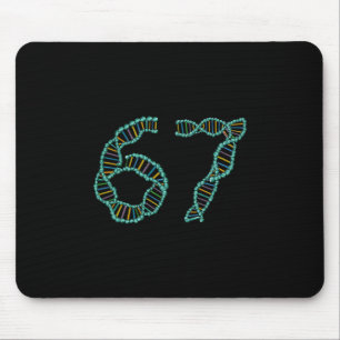 Mousepad Meme Divertido Número 67 Réplica de DNA Ciência Mo