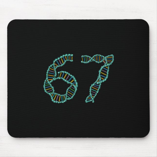 Mousepad Meme Divertido Número 67 Réplica de DNA Ciência Mo (Frente)