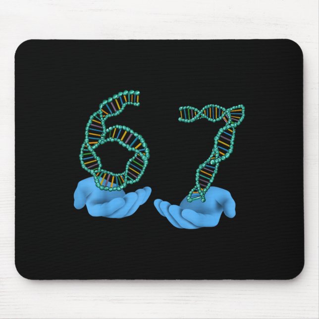 Mousepad Meme Divertido Número 67 Replicação de DNA Ciência (Frente)