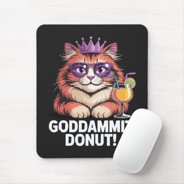 Mousepad Meme do Gato Princesa Donut Feminino (Com mouse)