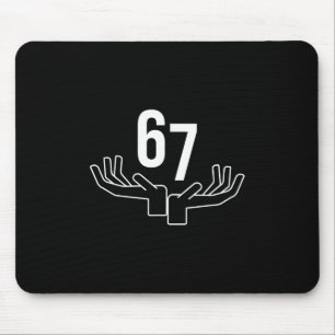 Mousepad Meme do gesto de mão 67 Six Seven