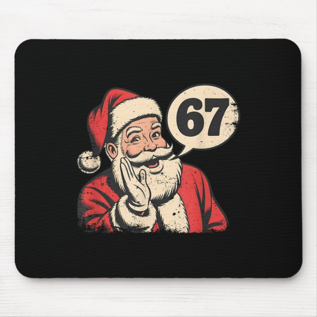 Mousepad Meme do Natal 67 Santa Six Seven (Frente)