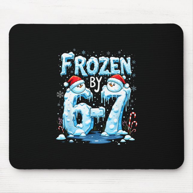 Mousepad Meme do Número 67 Seis Sete Frozen 6 (Frente)