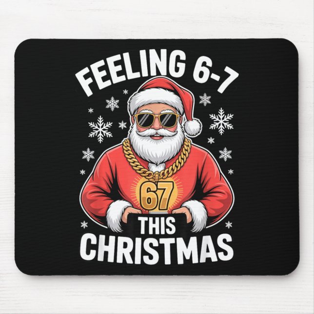 Mousepad Meme do Papai Noel para Crianças que se Sentem com (Frente)