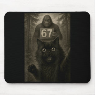 Mousepad Meme do Selfie de Gato 67 Seis Sete Bigfoot Engraç