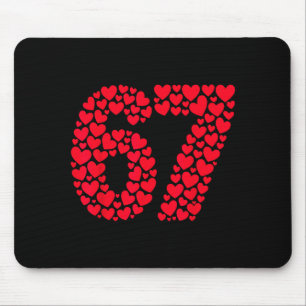 Mousepad Meme engraçado 67 6 7 Geração Alpha Gíria para o D