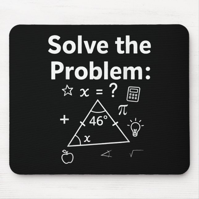 Mousepad Meme Engraçado 67 Matemática Resolva o Problema Pr (Frente)
