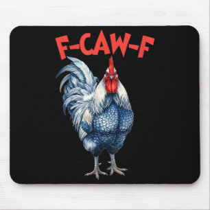 Mousepad Meme engraçado de galo f-caw-f galinha fcawf