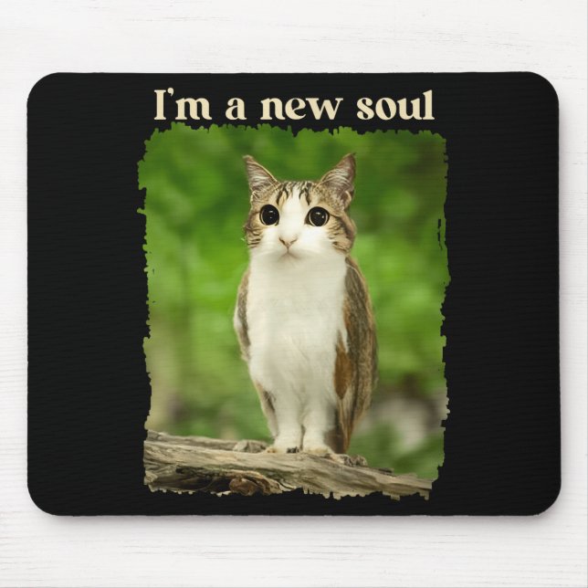 Mousepad Meme Engraçado do Gato Coruja, Meme do Gato Coruja (Frente)