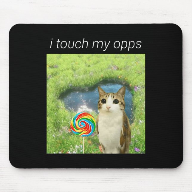 Mousepad Meme Engraçado do Gato Coruja, Rot do Cérebro do M (Frente)