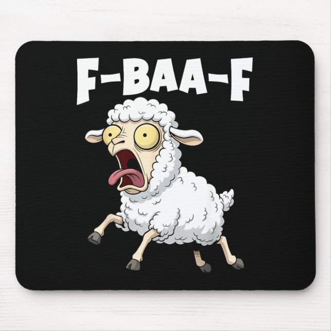 Mousepad Meme F-baa-f – Gráfico de Meme Engraçado aos Grito (Frente)