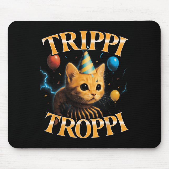 Mousepad Meme Surreal Italiano Brainrot Trippi Troppi Engra (Frente)