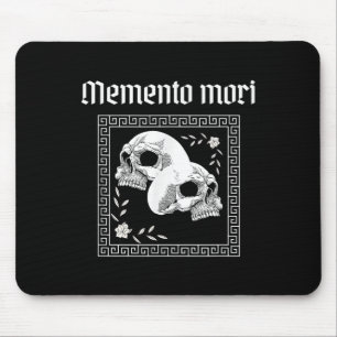 Mousepad Memento Mori Skull Filosofia Estática Homens Mulhe