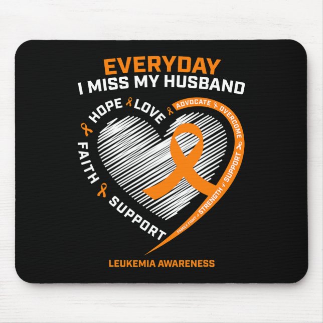 Mousepad Memória Ama Do Meu Marido Lembra Leucemia A (Frente)