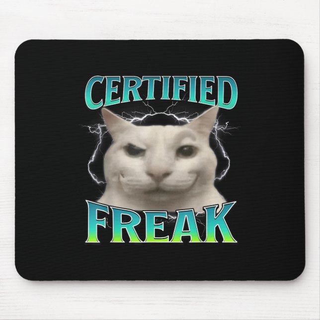 Mousepad Memória de Gato Engraçado Certificada Memória de G (Frente)