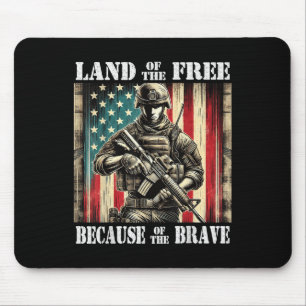 Mousepad Memória do Dia dos Veteranos Militares Livre E Cor