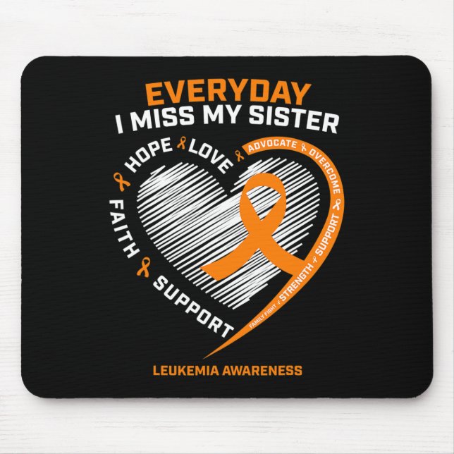 Mousepad Memória Em Memória Da Minha Irmã Leucemia Awaren (Frente)