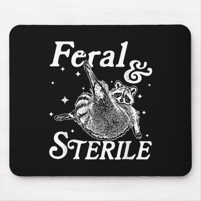 Mousepad Memória Feral E Estéril, Funny Raccoon (Frente)