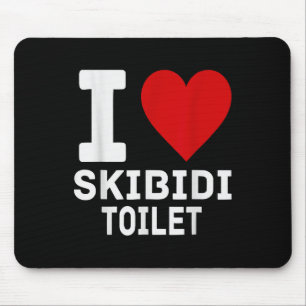 Mousepad Memória Skibidi Engraçada Eu Adoro Toilet Skibidi