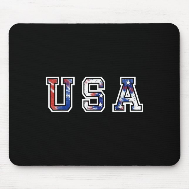 Mousepad Memorial Da Camiseta De Bandeiras Dos Eua Para Mul (Frente)