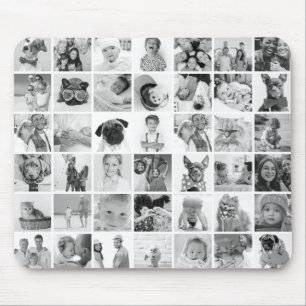 Mousepad Memórias personalizadas de 42 fotos da família m