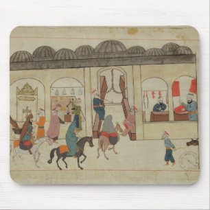 Mousepad Memorie Turchesche que descreve o mercado dentro