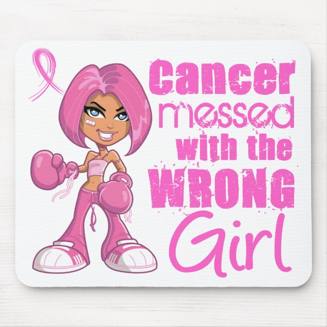 Mousepad Menina 1 do combate do cancro da mama (Frente)