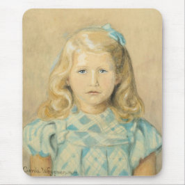 Mousepad Menina Bonita Com Cabelo Louro