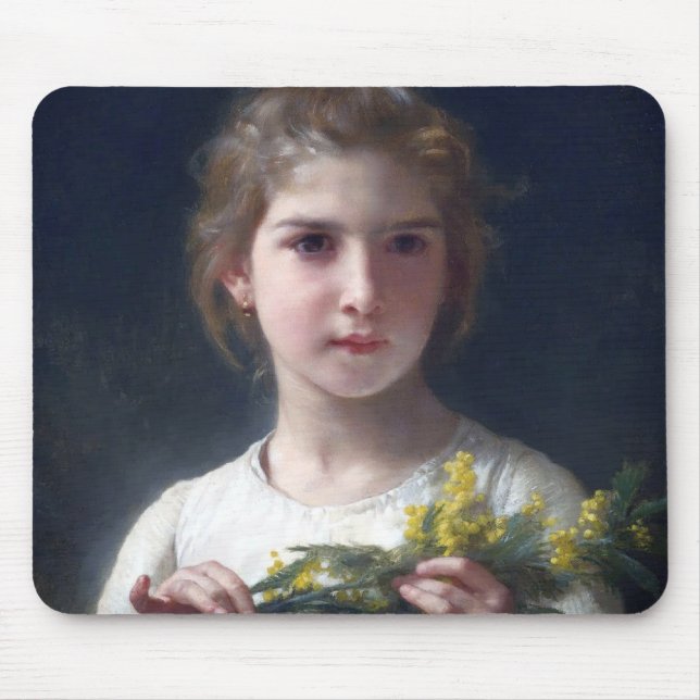 Mousepad Menina com Mimosa, Bouguereau (Frente)