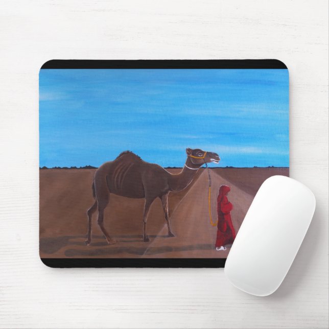 Mousepad Menina com pintura de camelo de Alfred Fox (Com mouse)