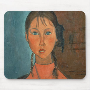 Mousepad Menina com tranças, c.1918 (óleo em canvas)